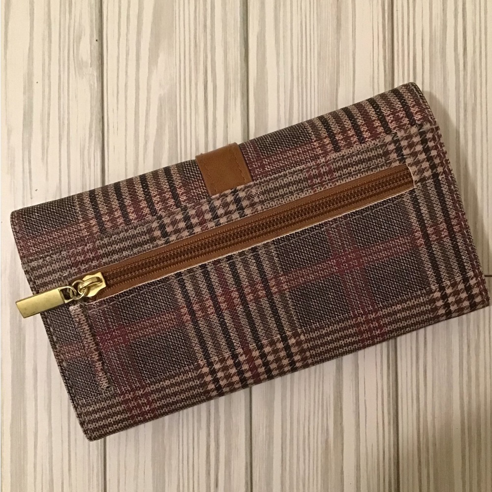 Woman’s Wear Plaid Houndstooth Wallet - Picture 2 of 7